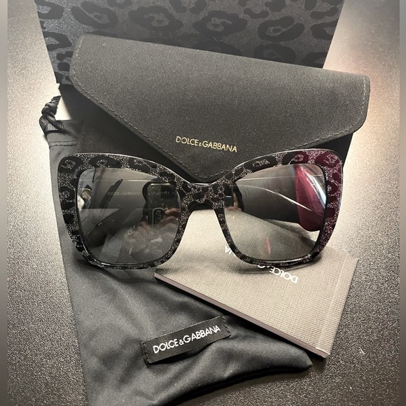 Dolce & Gabbana Accessories - Dolce & Gabbana Snow Leopard Sunglasses Glitter Like Newin Box